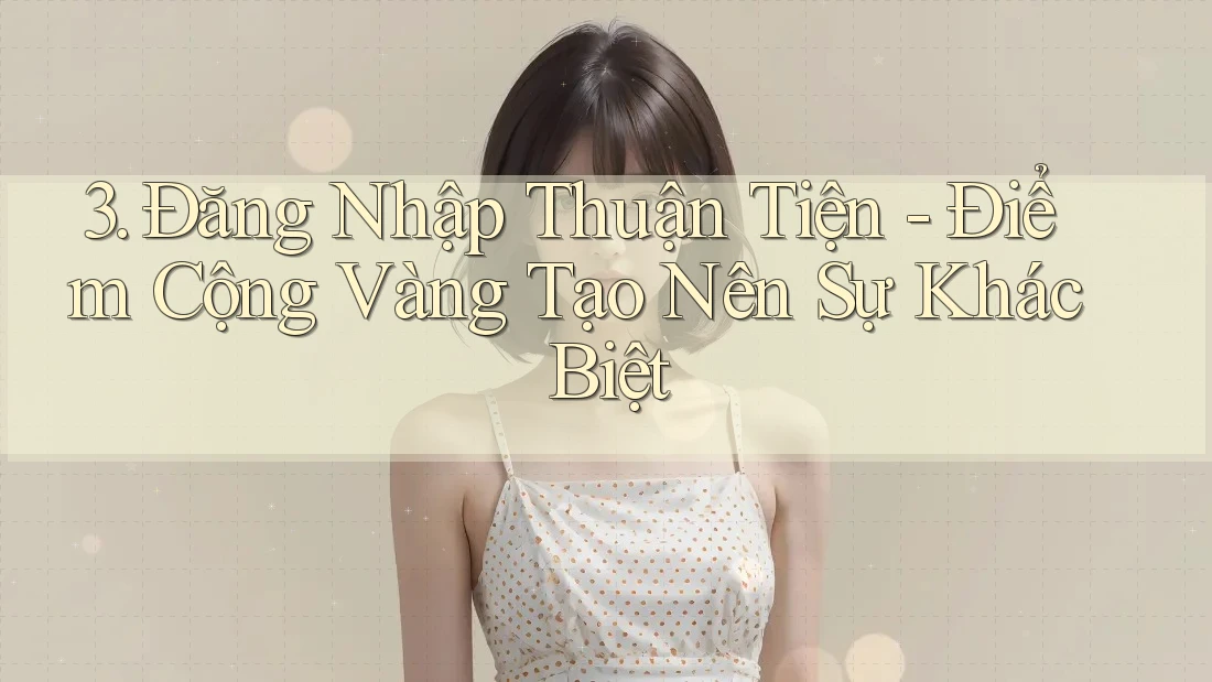 3. Đăng Nhập Thuận Tiện - Điểm Cộng Vàng Tạo Nên Sự Khác Biệt